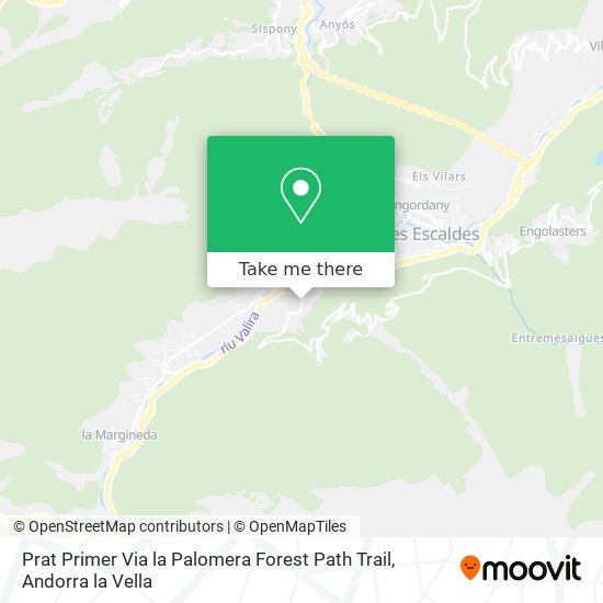 Prat Primer Via la Palomera Forest Path Trail map