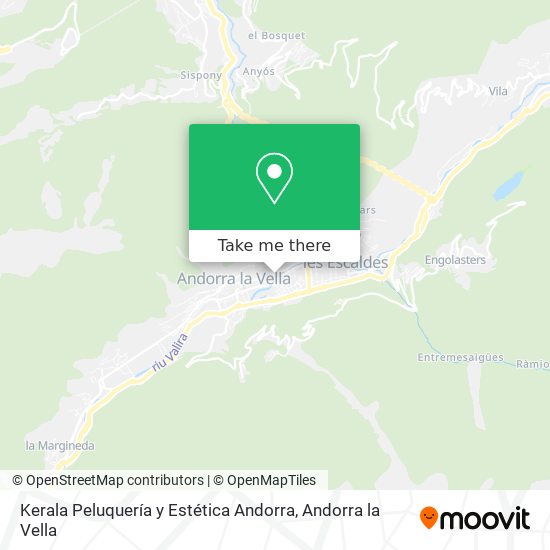Kerala Peluquería y Estética Andorra map