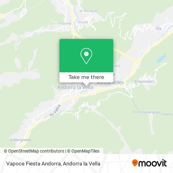 Vapoce Fiesta Andorra map