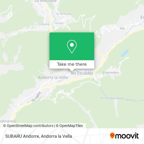 SUBARU Andorre map