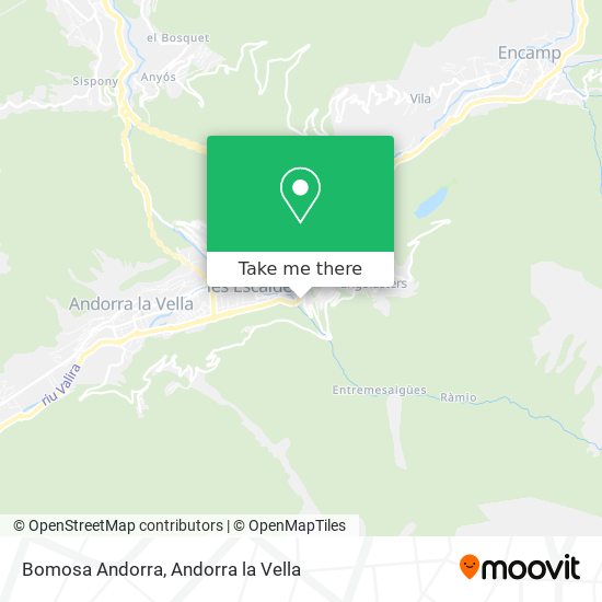 Mapa Bomosa Andorra