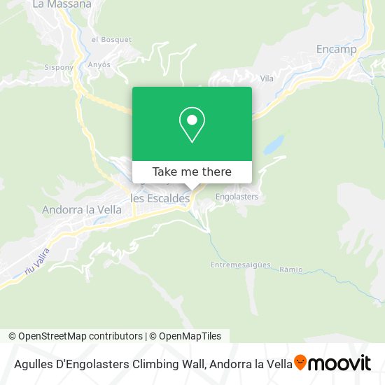 Agulles D'Engolasters Climbing Wall map