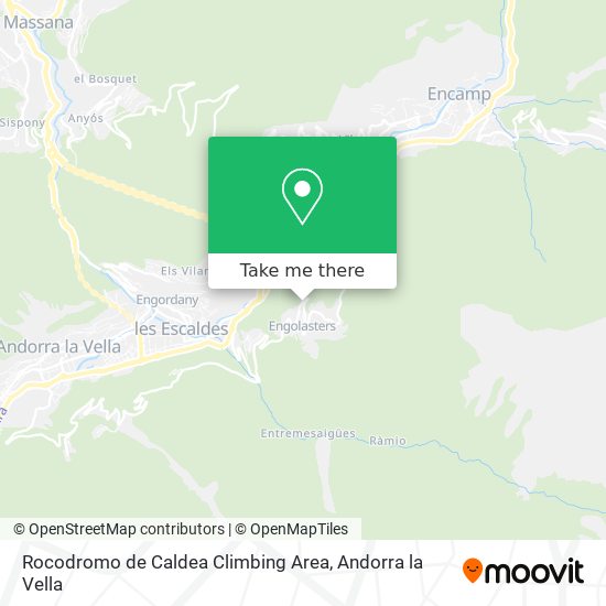 Rocodromo de Caldea Climbing Area map