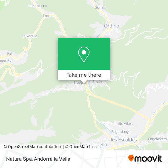 Natura Spa map