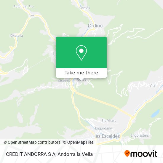 CREDIT ANDORRA S A map