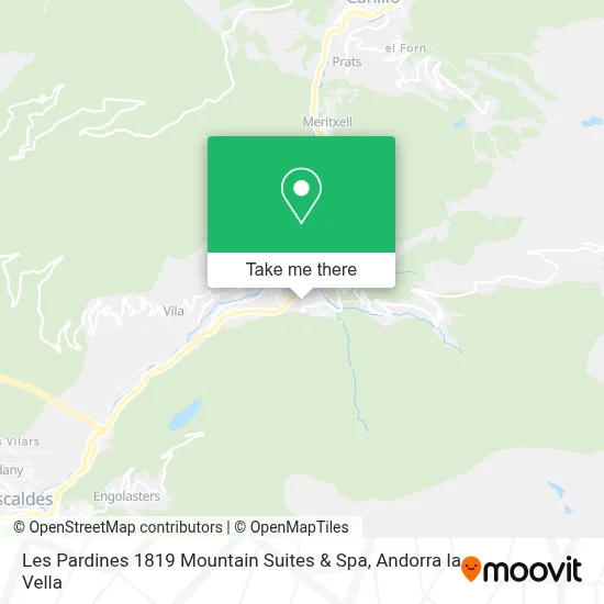 Les Pardines 1819 Mountain Suites & Spa map