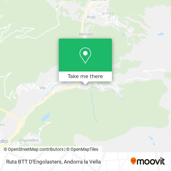 Ruta BTT D'Engolasters map