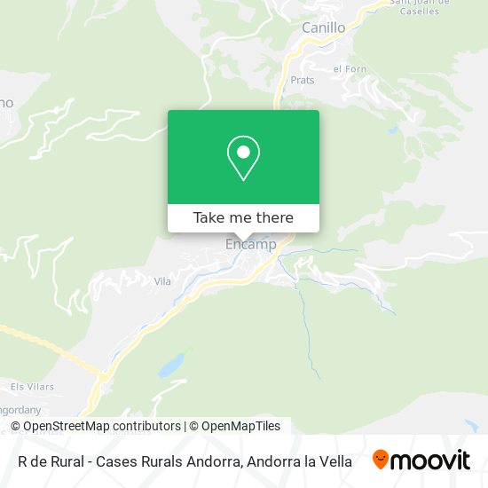 R de Rural - Cases Rurals Andorra map