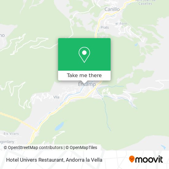 Hotel Univers Restaurant map