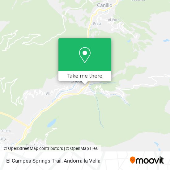 El Campea Springs Trail map