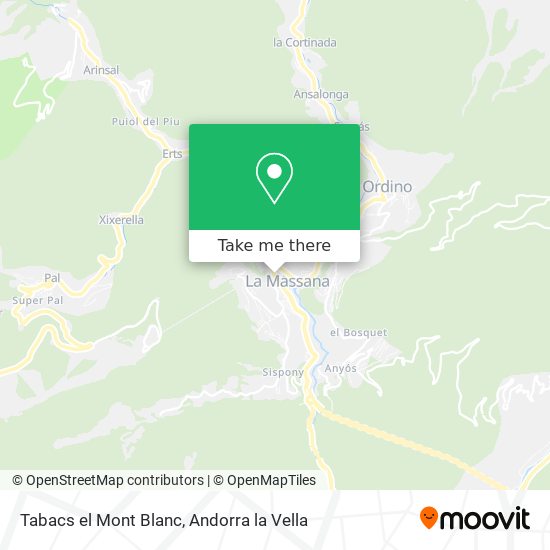 Tabacs el Mont Blanc map