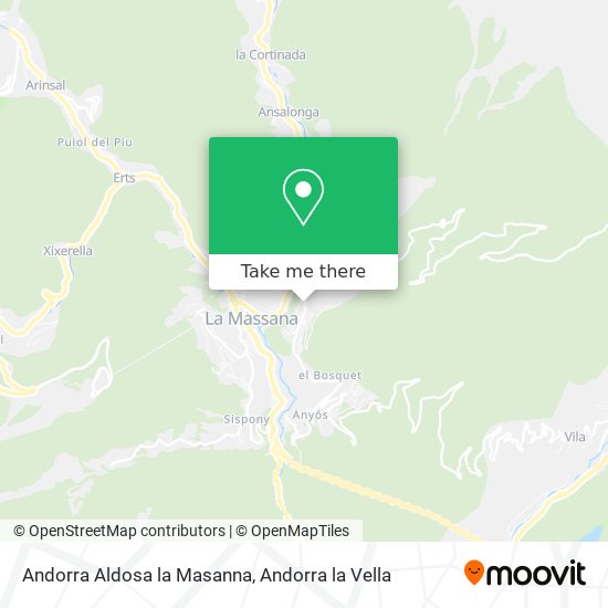 Mapa Andorra Aldosa la Masanna