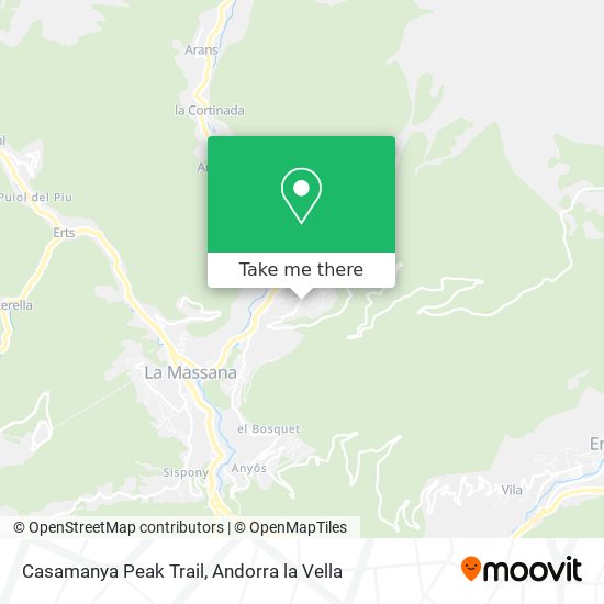 Mapa Casamanya Peak Trail