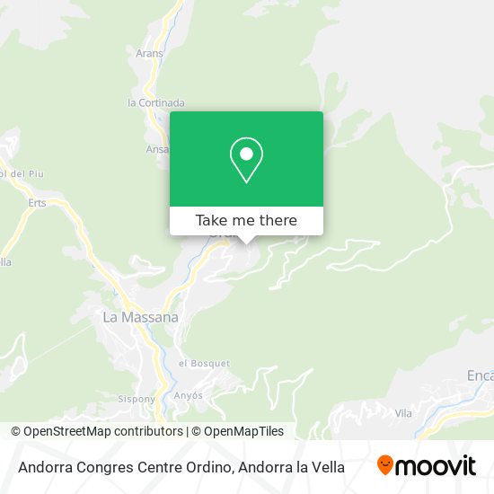 Mapa Andorra Congres Centre Ordino