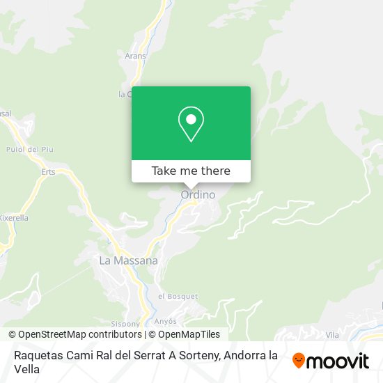 Mapa Raquetas Cami Ral del Serrat A Sorteny