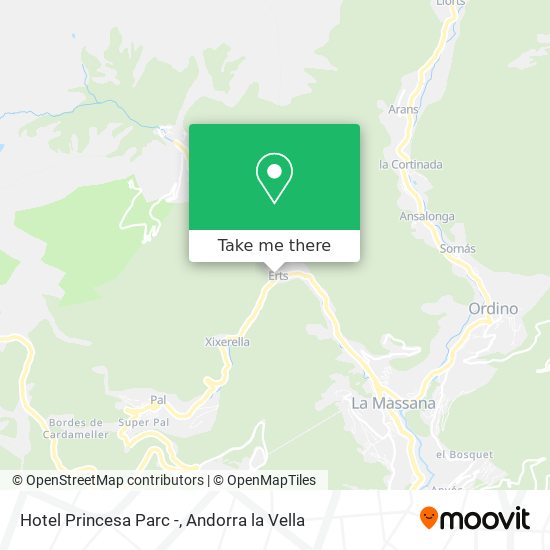 Hotel Princesa Parc - map