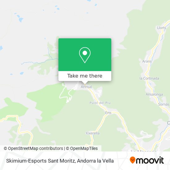 Mapa Skimium-Esports Sant Moritz