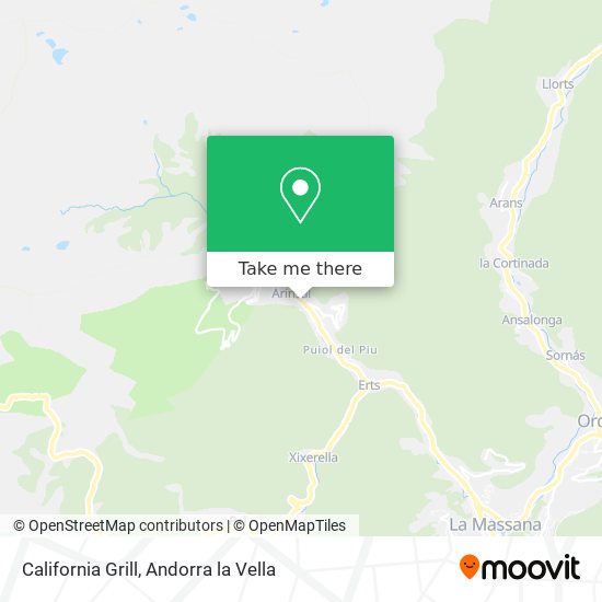 California Grill map