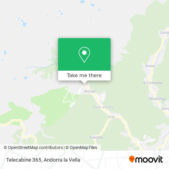 Mapa Telecabine 365