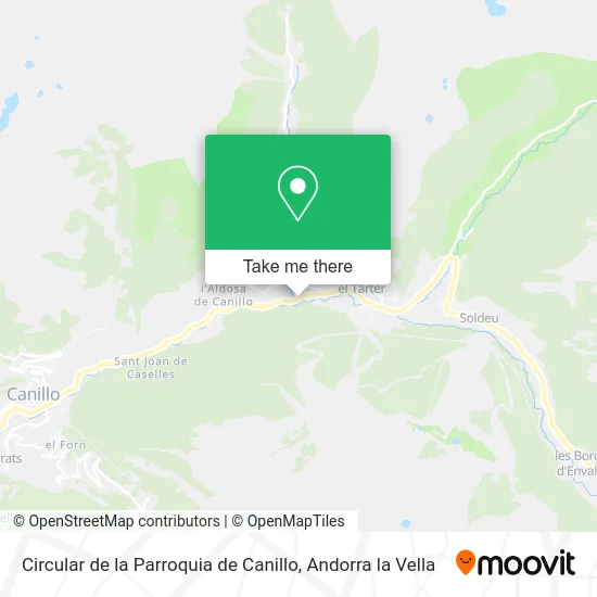 Circular de la Parroquia de Canillo map