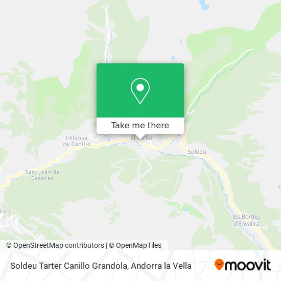 Soldeu Tarter Canillo Grandola map