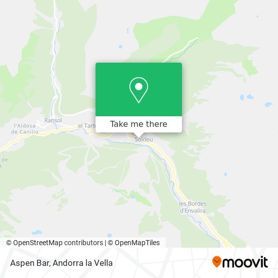 Mapa Aspen Bar