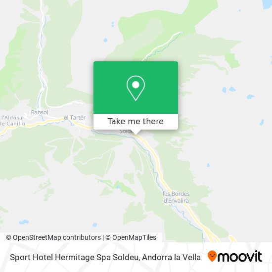 Sport Hotel Hermitage Spa Soldeu map