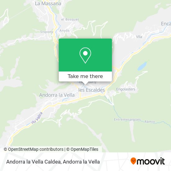 Mapa Andorra la Vella Caldea