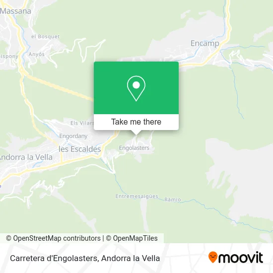 Carretera d'Engolasters map