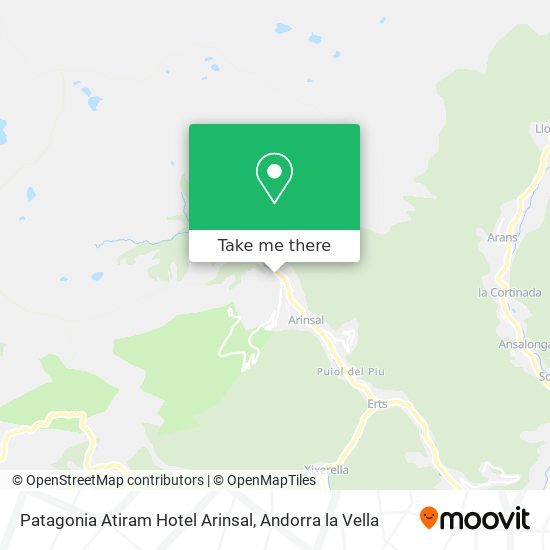 Patagonia Atiram Hotel Arinsal map