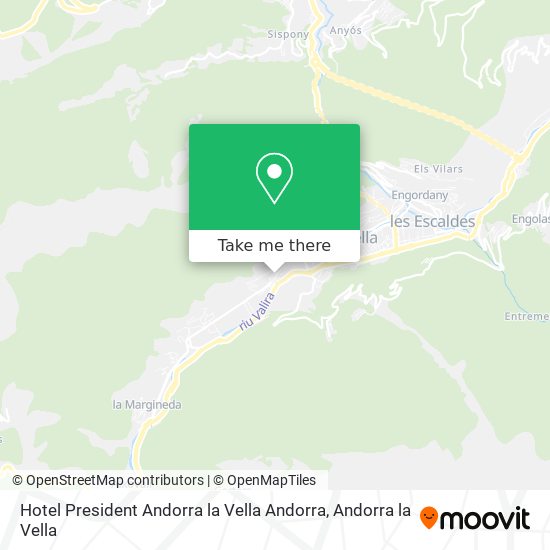 Mapa Hotel President Andorra la Vella Andorra
