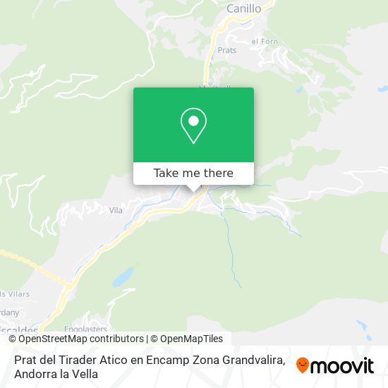 Prat del Tirader Atico en Encamp Zona Grandvalira map