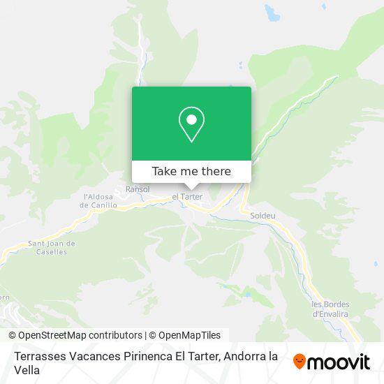 Mapa Terrasses Vacances Pirinenca El Tarter