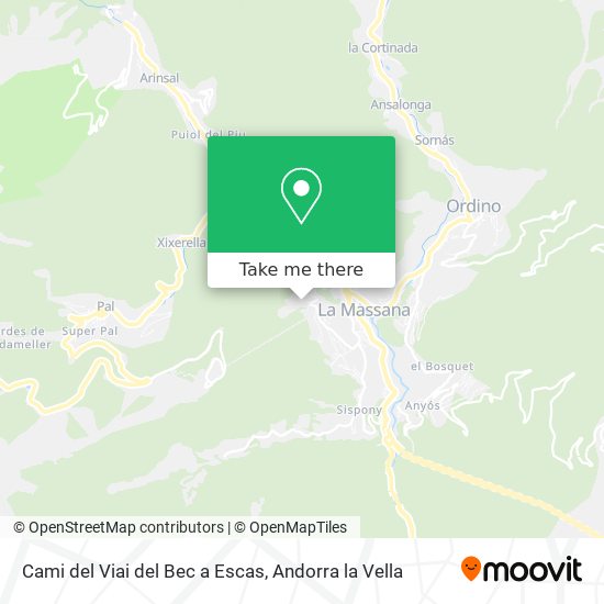 Cami del Viai del Bec a Escas map