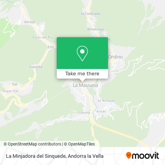 La Minjadora del Sinquede map