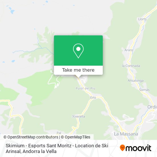 Skimium - Esports Sant Moritz - Location de Ski Arinsal map