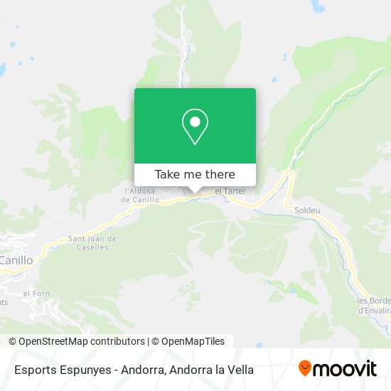 Mapa Esports Espunyes - Andorra