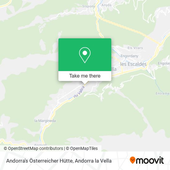Mapa Andorra's Österreicher Hütte
