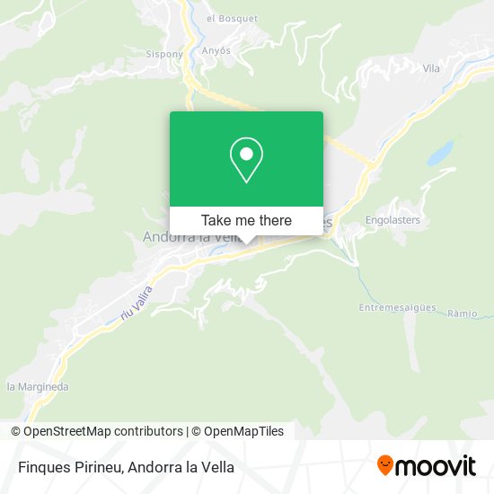 Finques Pirineu map