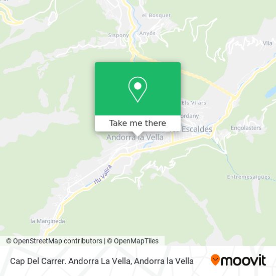 Mapa Cap Del Carrer. Andorra La Vella