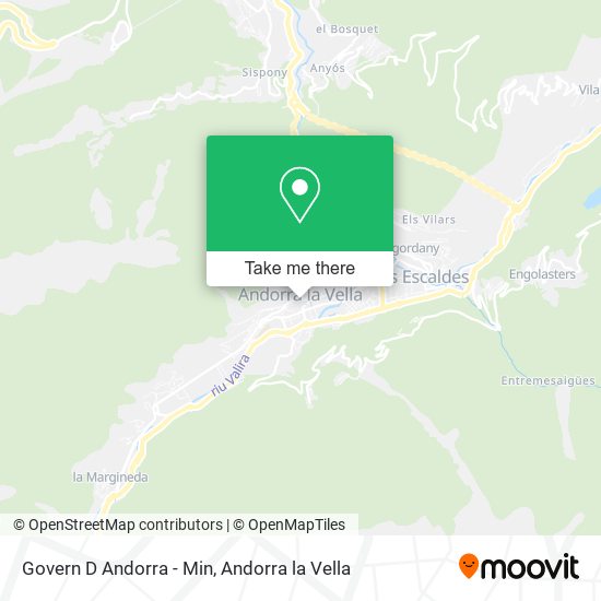 Govern D Andorra - Min map