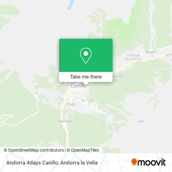 Mapa Andorra 4days Canillo