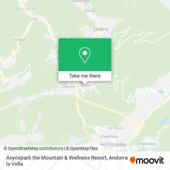 Mapa Anyóspark the Mountain & Wellness Resort