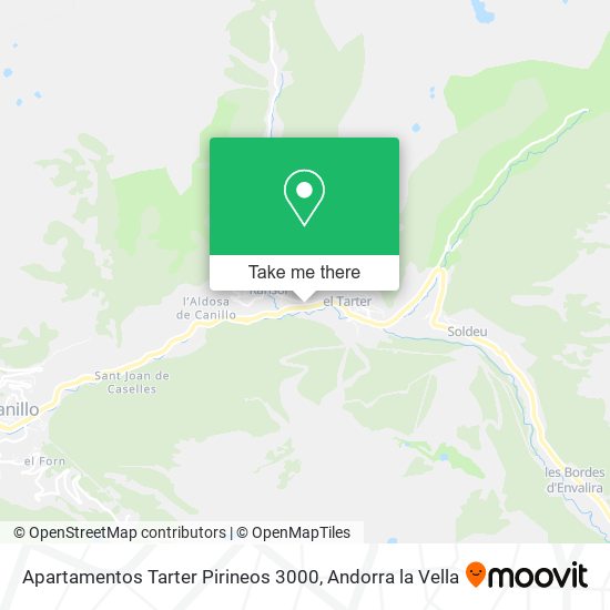 Mapa Apartamentos Tarter Pirineos 3000