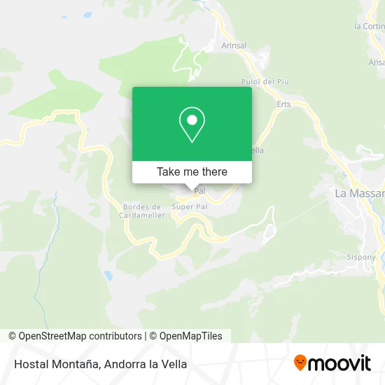 Hostal Montaña map