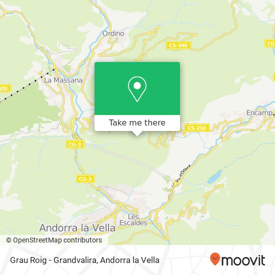Grau Roig - Grandvalira map