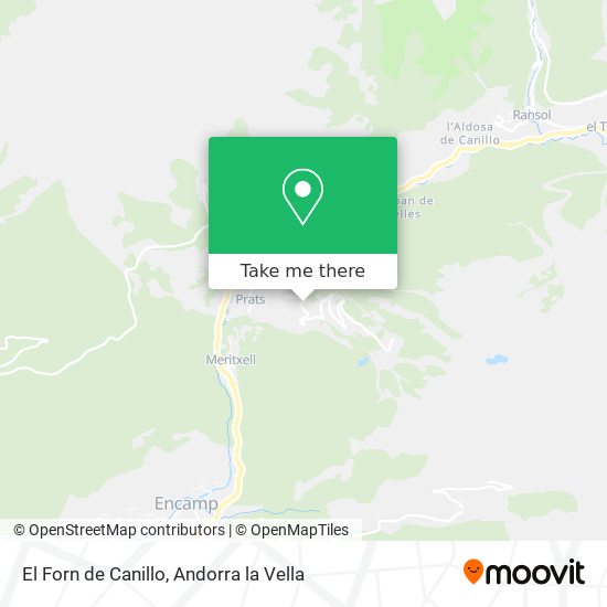 El Forn de Canillo map