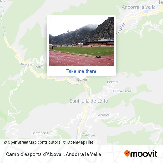 Mapa Camp d'esports d'Aixovall