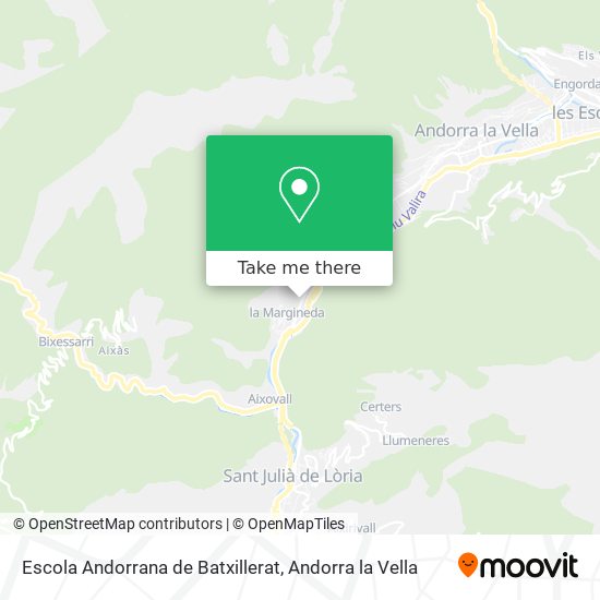 Mapa Escola Andorrana de Batxillerat