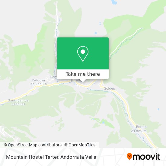 Mountain Hostel Tarter map